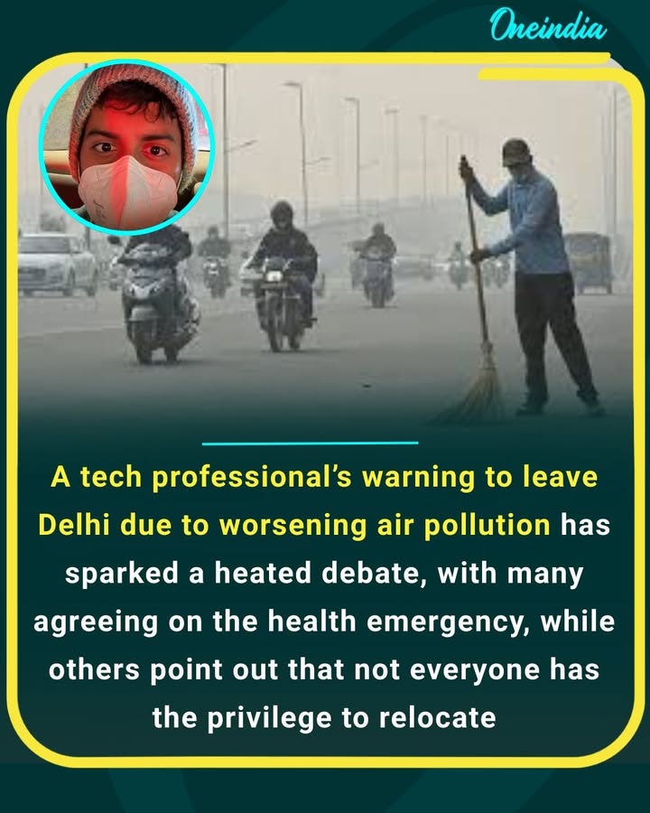 A tech professional’s warning to leave Delhi due to worsening air pollution has sparked a heated debate, with many agreeing on the health emergency while others point out that not everyone has the privilege to relocate