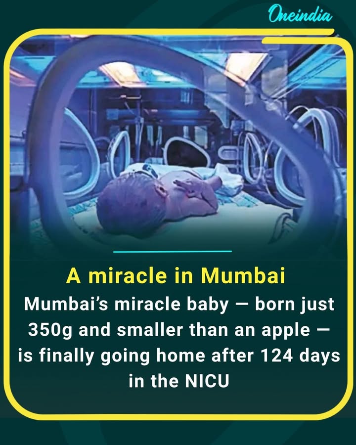 Mumbai’s miracle baby — born just 350g and smaller than an apple — is finally going home after 124 days in the NICU