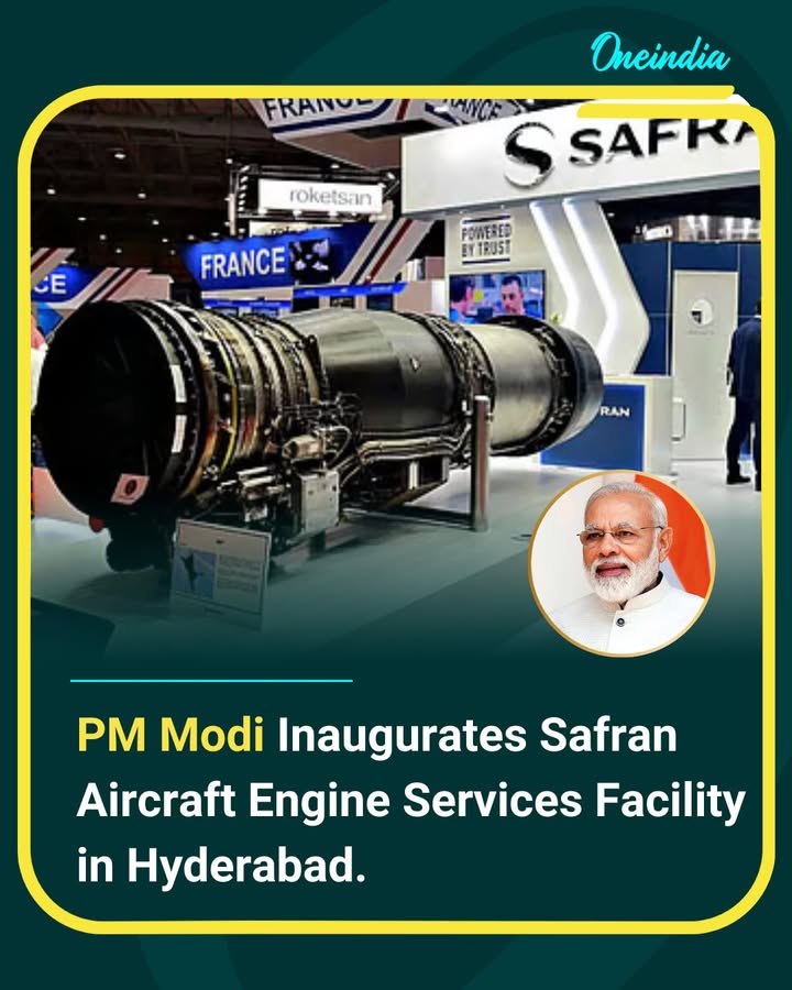 Prime Minister Narendra Modi inaugurated the Safran Aircraft Engine Services India facility in Hyderabad, marking a significant boost to the country’s aerospace and defense sector. The new facility aims to provide advanced engine maintenance, repair, and overhaul services, strengthening India’s position in the global aviation industry.
