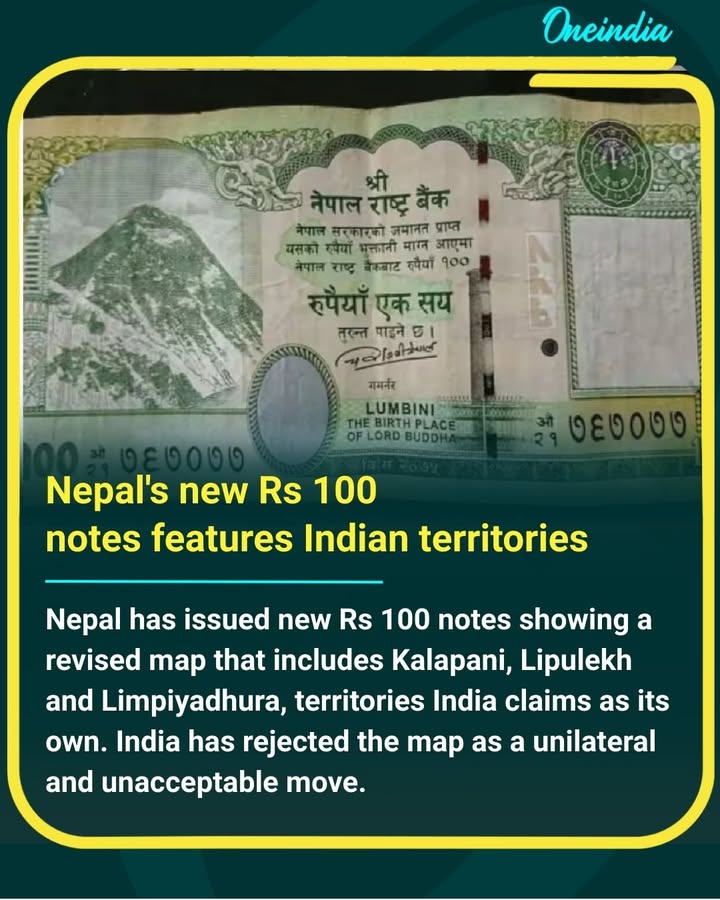 Nepal’s new Rs 100 note draws outrage for depicting 3 Indian territories as its own.