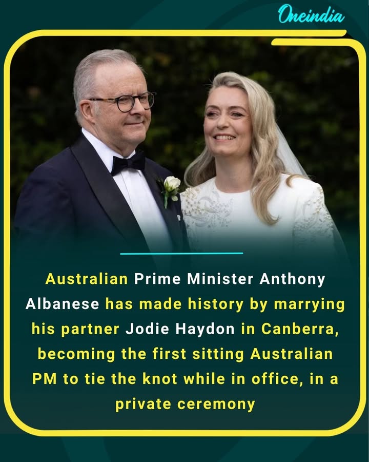 Australian Prime Minister Anthony Albanese has made history by marrying his partner Jodie Haydon in Canberra, becoming the first sitting Australian PM to tie the knot while in office, in a private ceremony that has captured national and international attention.