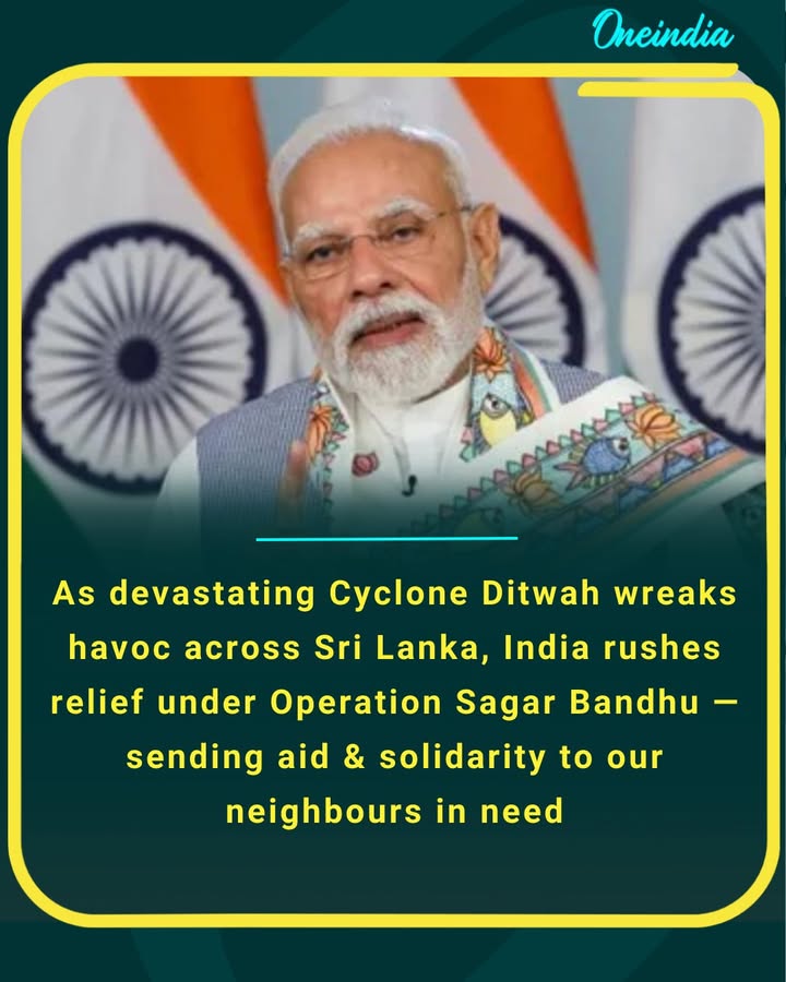 As devastating Cyclone Ditwah wreaks havoc across Sri Lanka, India rushes relief under Operation Sagar Bandhu — sending aid & solidarity to our neighbours in need