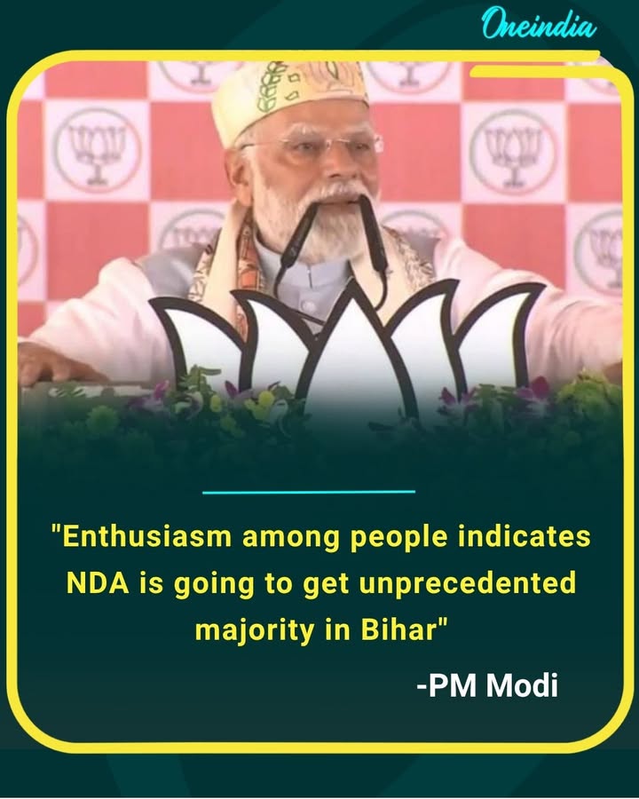 PM Modi expresses confidence as massive public support surges for NDA in Bihar ahead of polls.