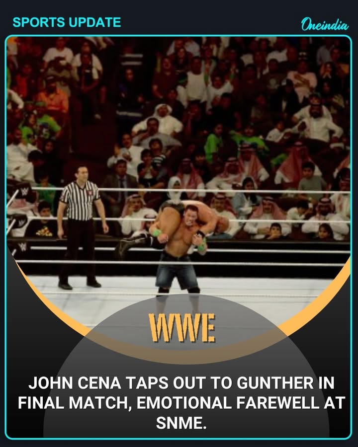John Cena brought the curtain down on his legendary wrestling career with an emotional farewell at SNME, tapping out to Gunther in his final match. The moment marked the end of an era as Cena, visibly moved, called time on a storied journey that defined generations of WWE fans.