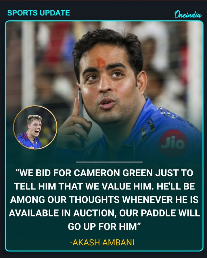 “We Bid for Cameron Green to Show We Value Him”: Akash Ambani