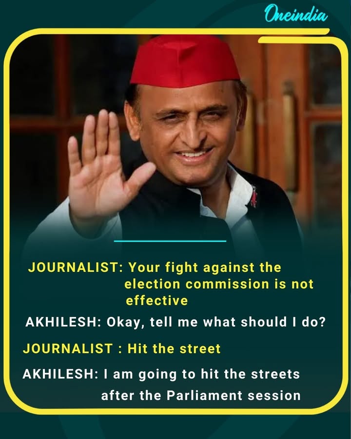 Akhilesh Yadav responds to journalist on EC fight: “I’ll hit the streets after Parliament session.
