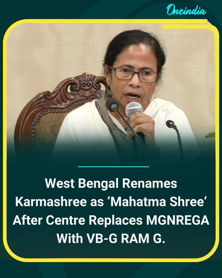 West Bengal Renames Karmashree as ‘Mahatma Shree’ After Centre Replaces MGNREGA With VB-G RAM G.