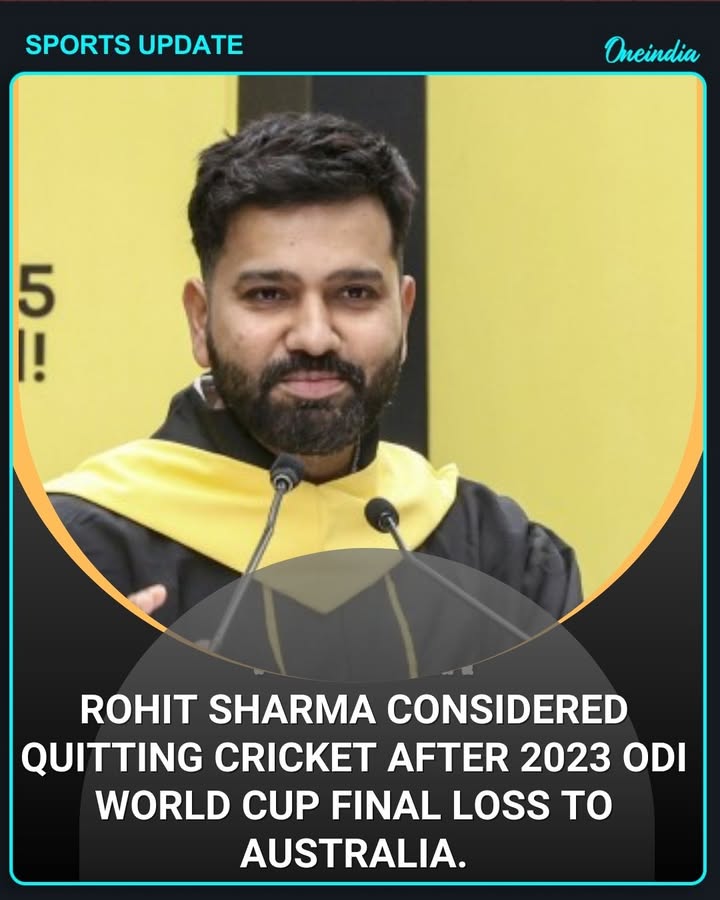 Former India captain Rohit Sharma revealed that the heartbreak of losing the 2023 ODI World Cup final to Australia left him emotionally drained and questioning his future in the sport. He said the defeat took everything out of him before he gradually found the strength to return to the game.