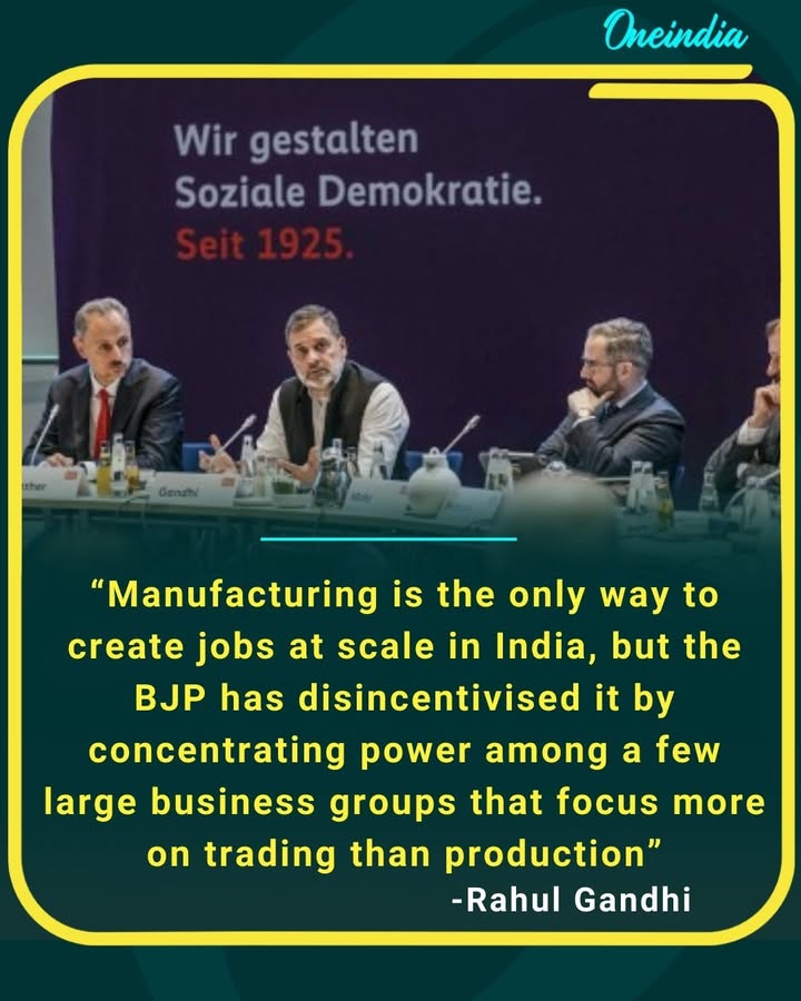 Manufacturing is the only way to create jobs at scale in India, but BJP has disincentivised by concentrating power among a few large business groups that focus more on trading than production