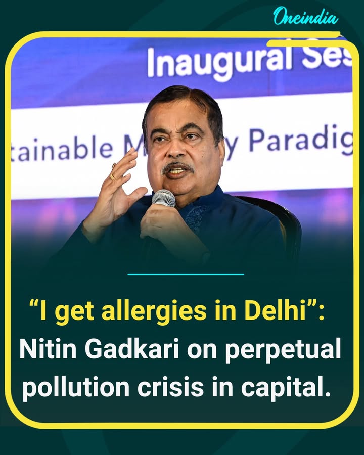 Union Minister Nitin Gadkari revealed that he personally suffers from allergies caused by Delhi’s persistent air pollution. His remarks highlight the severe and continuing environmental challenges facing the national capital.