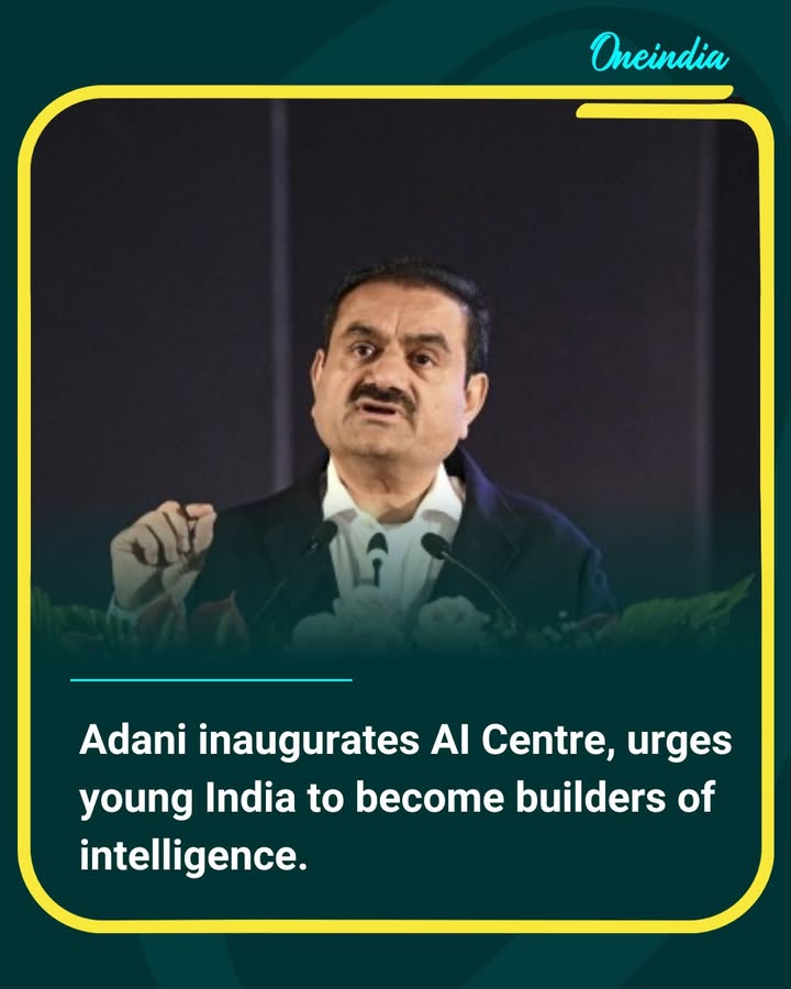 Adani Group inaugurated a new Artificial Intelligence Centre, with the leadership calling on India’s youth to take the lead as builders of intelligence and innovation, stressing the role of AI in shaping the country’s future growth and global competitiveness.