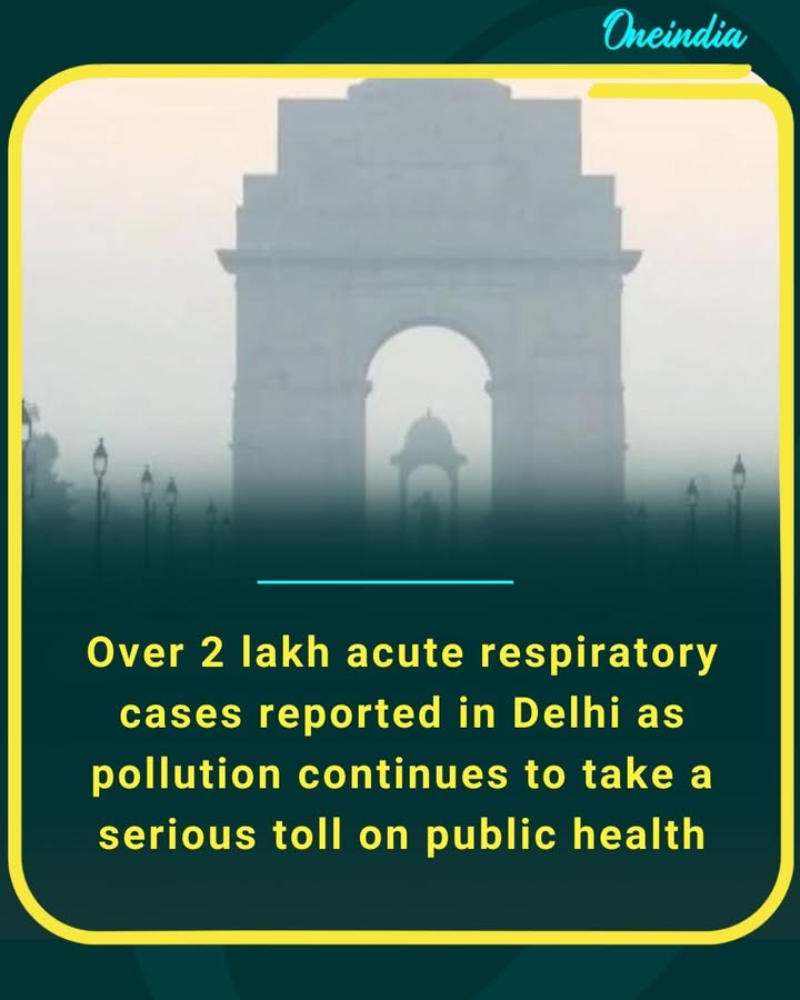 Over 2 lakh acute respiratory cases reported in Delhi as pollution continues to take a serious toll on public health