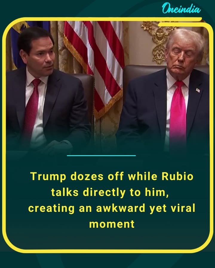 Trump dozes off even as Marco Rubio speaks right beside him — a moment that says it all.