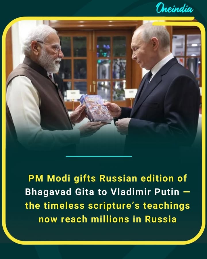 PM Modi gifts Russian edition of Bhagavad Gita to Vladimir Putin — the timeless scripture’s teachings now reach millions in Russia