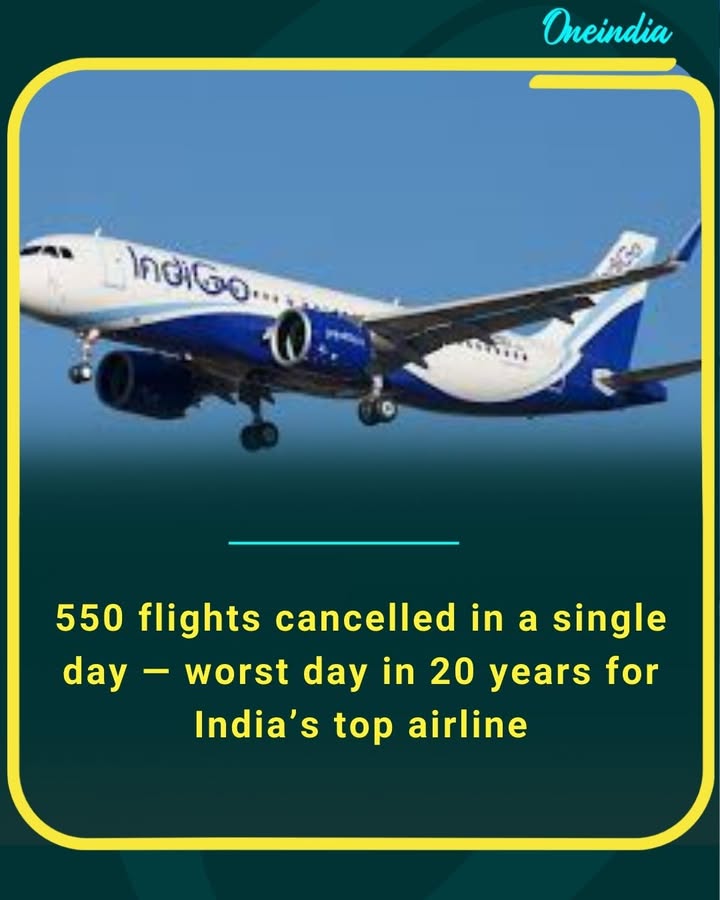 550 flights cancelled in a single day — worst day in 20 years for India’s top airline