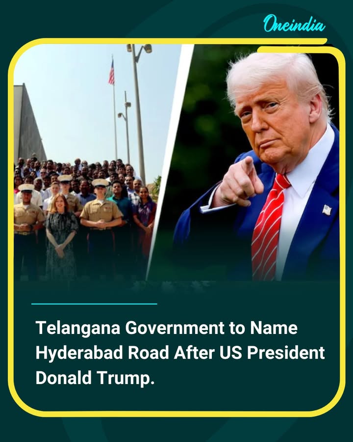 The Telangana government has decided to name a prominent road near the US Consulate in Hyderabad after US President Donald Trump. The proposal is part of a broader plan to rename key roads in the city and will be formally sent to the Ministry of External Affairs for approval.