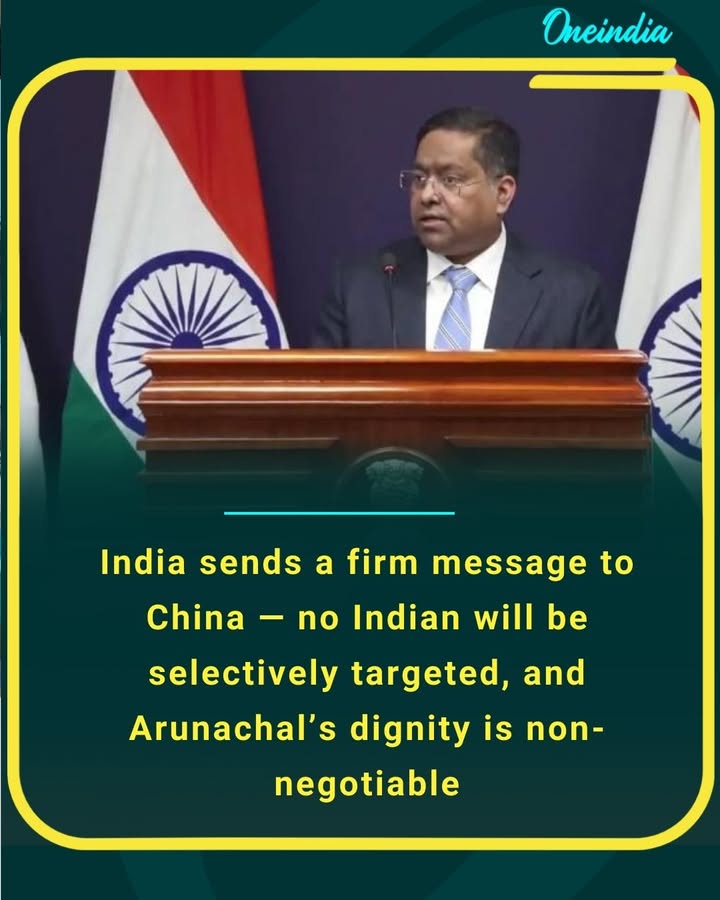 India sends a firm message to China — no Indian will be selectively targeted, and Arunachal’s dignity is non-negotiable