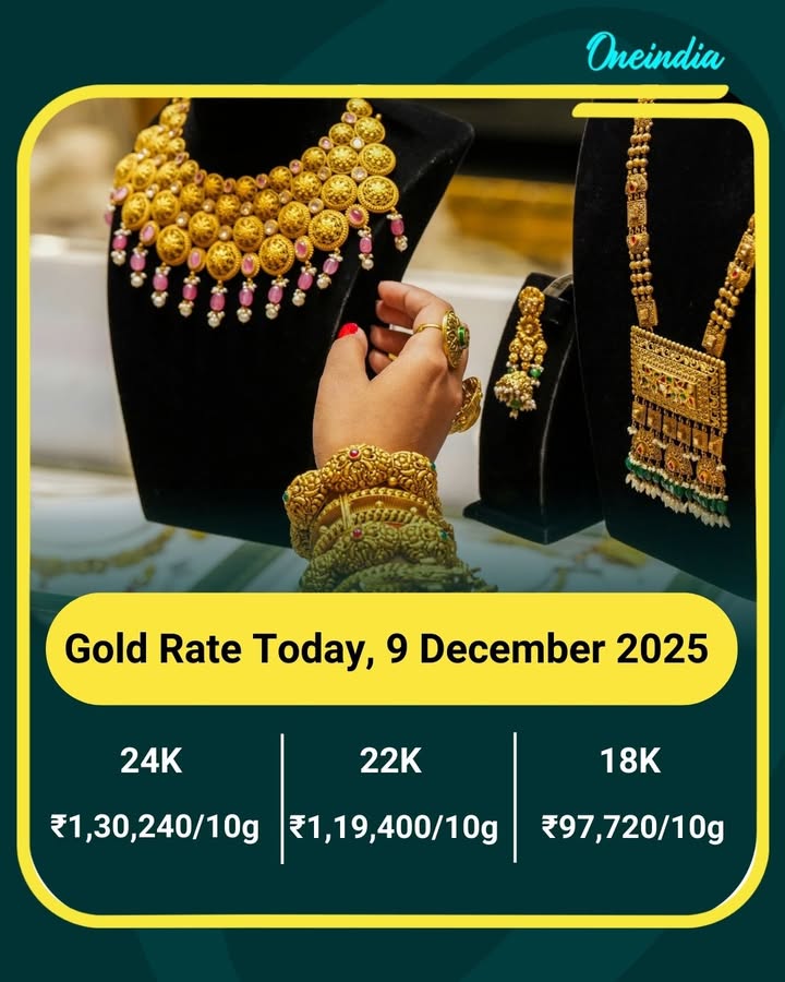 Gold Rate Today, 9 December 2025