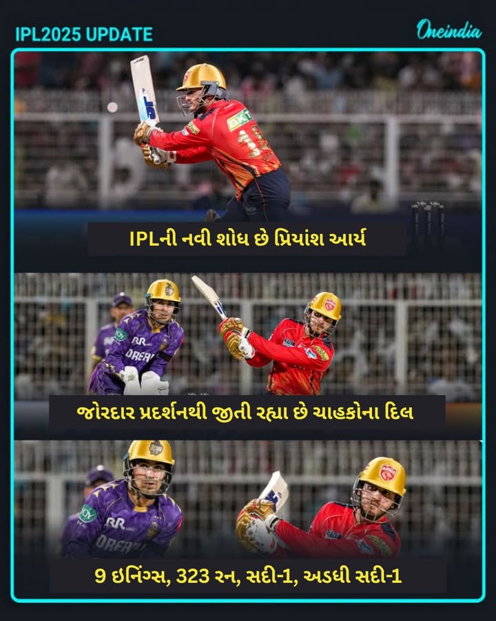 IPLની નવી શોધ છે પ્રિયાંશ આર્ય, ડેબ્યૂ સિઝનમાં 1 સદી અને એક અડધી સદી સાથે અત્યાર સુધીમાં બનાવ્યા છે 323 રન