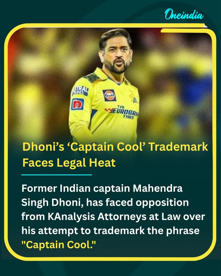 MS Dhoni faces legal opposition over his bid to trademark 'Captain Cool'