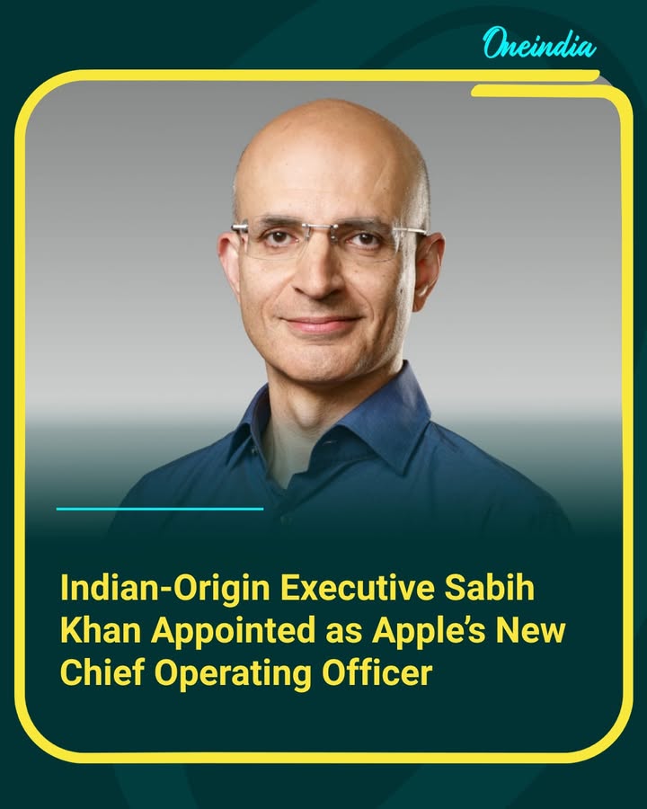 Sabih Khan, an Indian-origin executive, takes over as Apple’s new Chief Operating Officer in a major leadership move.