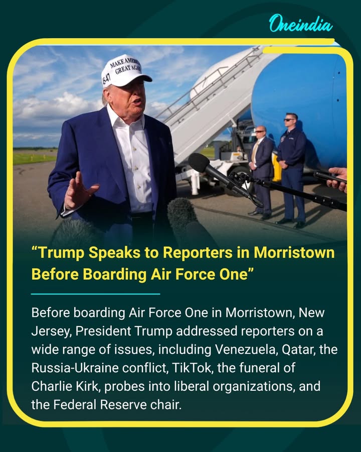 “In Morristown, Trump Speaks on Venezuela, Russia-Ukraine, TikTok & Charlie Kirk Funeral”.