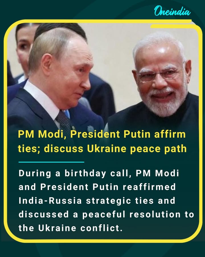 India stands ready to contribute to a diplomatic path to peace in Ukraine,” says PM Modi as he speaks with President Putin
