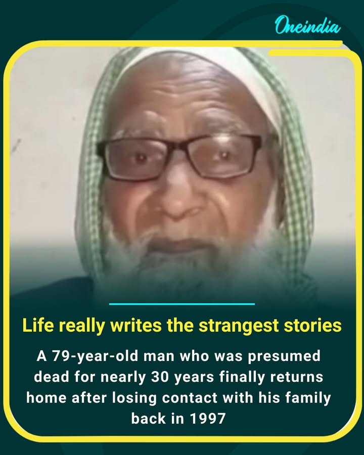 A 79-year-old man who was presumed dead for nearly 30 years finally returns home after losing contact with his family back in 1997