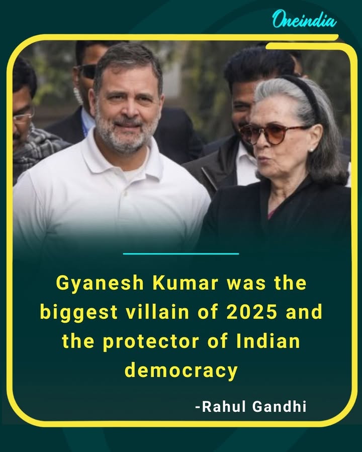 Gyanesh Kumar was the biggest villain of 2025 and the protector of Indian democracy- Rahul Gandhi