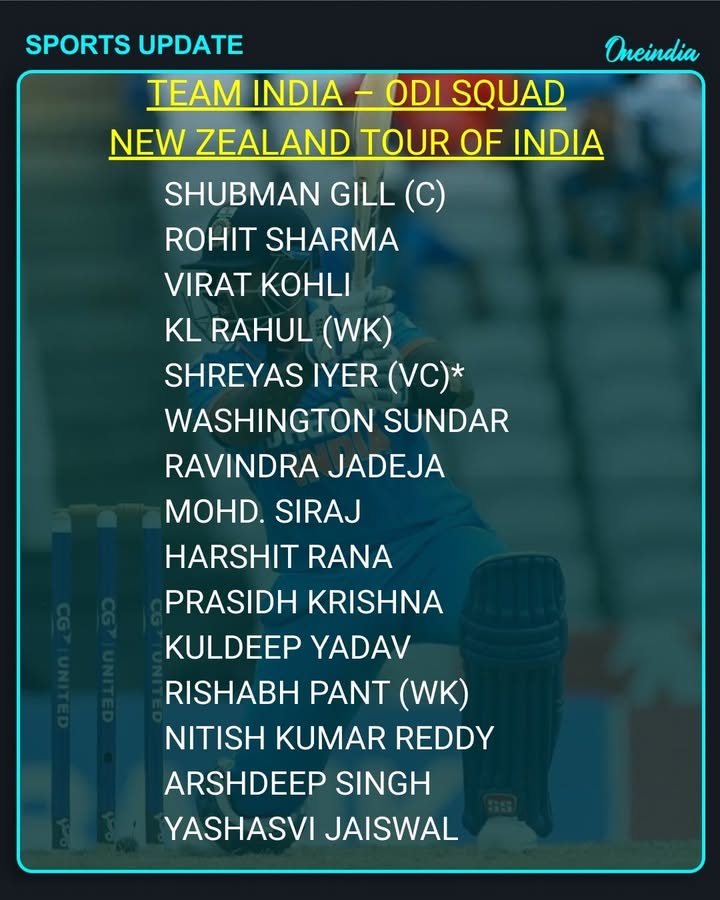 Team India announce ODI squad for the New Zealand tour! 
Shubman Gill to lead the Men in Blue as India gear up for an exciting series!