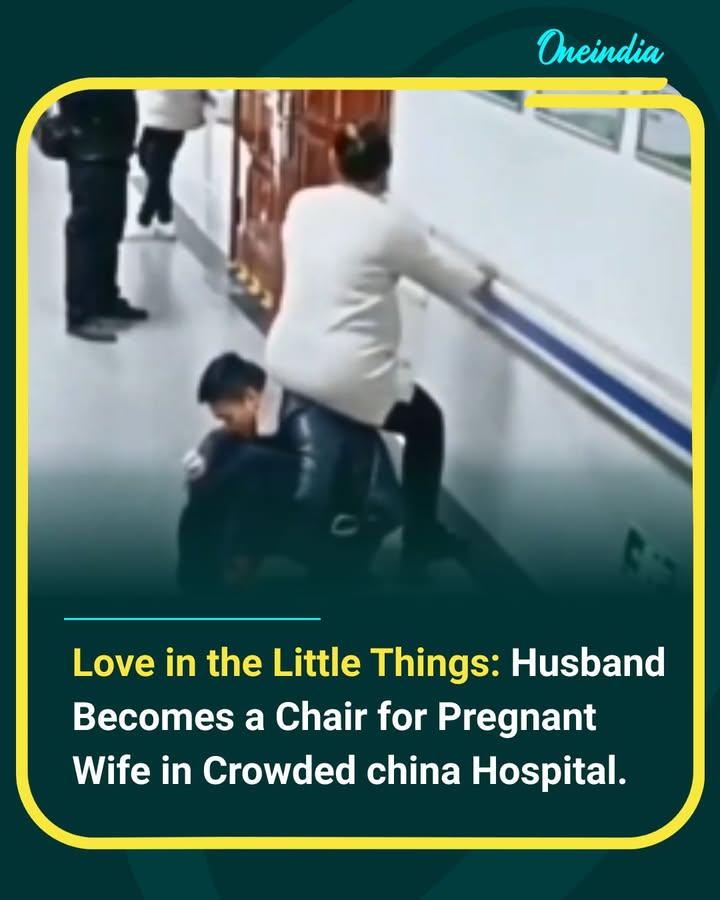 A heartwarming moment from China has touched millions online after a husband was seen crouching down to let his heavily pregnant wife sit on his back while waiting at a crowded hospital. With all benches occupied and the woman visibly exhausted after standing for long hours, the man chose comfort over convenience, offering silent support through a simple yet powerful act of love. Shared widely on social media, the clip drew praise for his selflessness, reminding viewers that true care is often shown through everyday gestures.