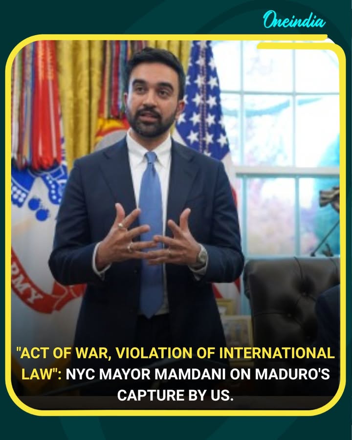 New York City Mayor Mamdani condemned the US capture of Venezuelan President Nicolás Maduro, calling it an “act of war” and a “violation of international law,” escalating tensions and drawing global attention to the controversial operation.