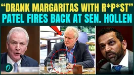 "Partied With Rapist": FBI Chief Patel HITS BACK At Sen. Hollen Over His Drinking Remark