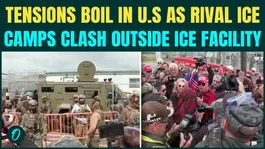Anti-ICE Protesters CLASH With MAGA Supporters Outside Detention Facility In Newark, U.S