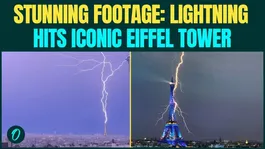 DRAMATIC FOOTAGE: Lightning ILLUMINATES Eiffel Tower During Massive Thunderstorm In Paris