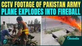 UNSEEN CCTV Video: Pakistan Air Force Jet CRASHES in Mardan During Training Flight Two Pilot Killed