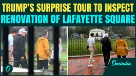 Trump INSPECTS Renovation at Lafayette Square Near White House With Interior Secy Doug Burgum