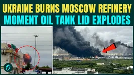 RAW FOOTAGE: Ukraine DESTROYS Moscow Refinery Tank; Metal Lid BLASTED Hundreds of Feet Skyward