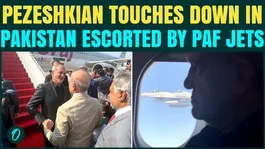 Iran Prez Pezeshkian ARRIVES in Pakistan Escorted By PAF Jets; Welcomed by Pak PM and President