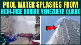 Venezuela Earthquake SHOCKING MOMENT: Pool Water Surges Out Of Tower Buildings In Caracas