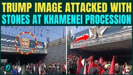 "Won’t Let You Go": Iranians ATTACK Trump’s Billboard, Throw Stones During Khamenei Procession