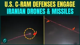 Huge Trails on Skies as U.S Activates C-RAM To Counter Iranian Drones, Missiles Over Erbil in Iraq