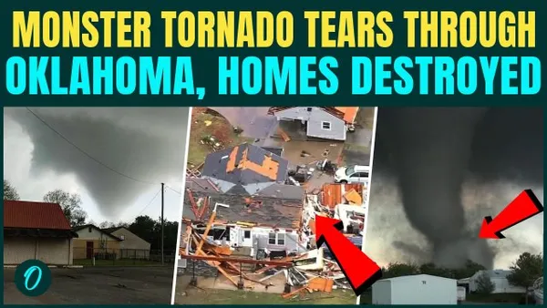 U.S. TORNADO BREAKING: Massive Tornado HITS Oklahoma, Destroys Homes, Buildings, Civilians In PANIC