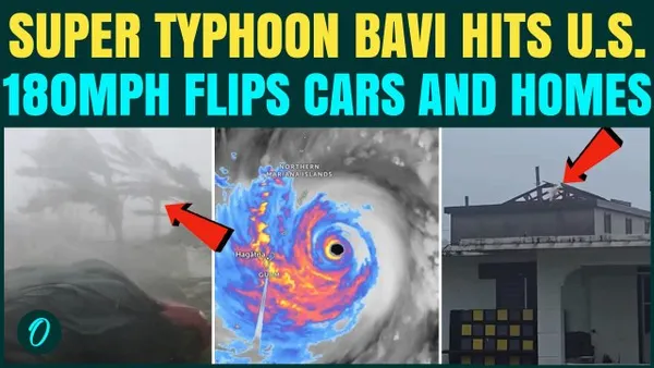 Super Typhoon Bavi HITS U.S. With 180 MPH Winds, Typhoon Bavi LEAVES Guam, Rota DEVASTATED