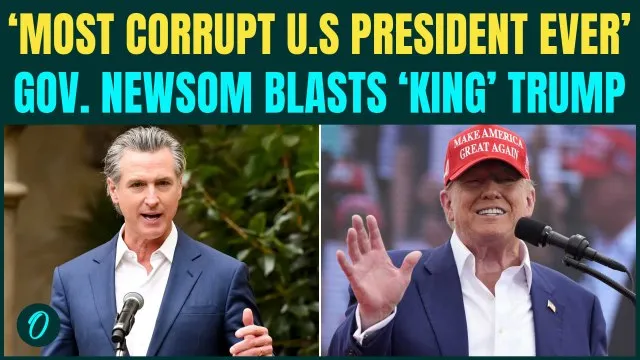 Gov. Newsom HUMILIATES ‘King’ Trump on Global Stage Over: ‘Most Corrupt President Ever in History’