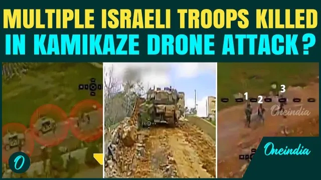 Disturbing FOOTAGE Shows Multiple Israeli Soldiers Being HIT With Iran's Kamikaze Drone Near Lebanon