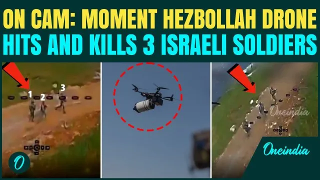 CHILLING Footage: Hezbollah FPV Drone HUNTS DOWN 3 IDF Soldiers Near Lebanon Border
