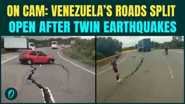 Venezuela Earthquake RAW FOOTAGE: Earthquakes RIP Major Highway in Half; Roads CRACK OPEN