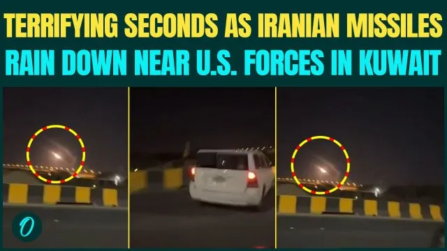 RAW FOOTAGE: Iranian Missiles SLAM Into U.S. Base in Kuwait | US Troops, Locals Run for Cover