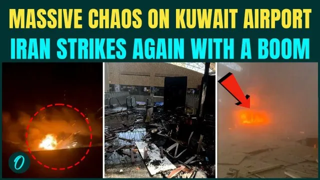 UNSEEN Video Of Kuwait Aiport Strike, Iranian Missile HITS Airoplane Traffic In Chilling Footage
